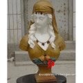 stone carving lady bust statue for Mongolian